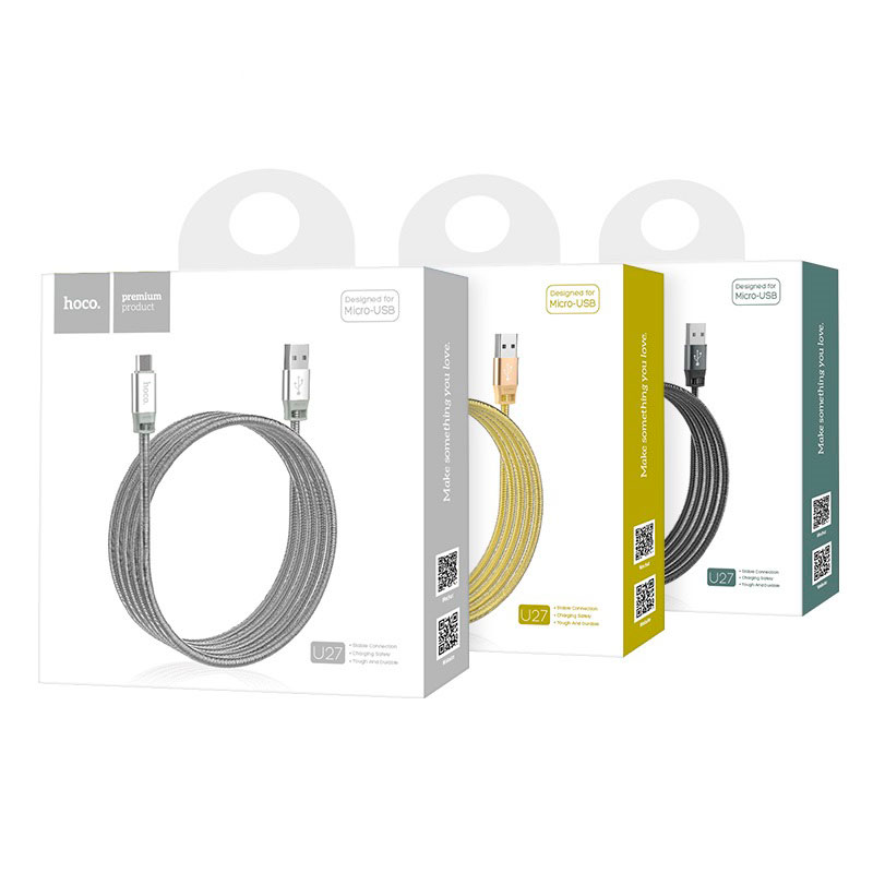 u27 golden shield micro usb charging data cable package