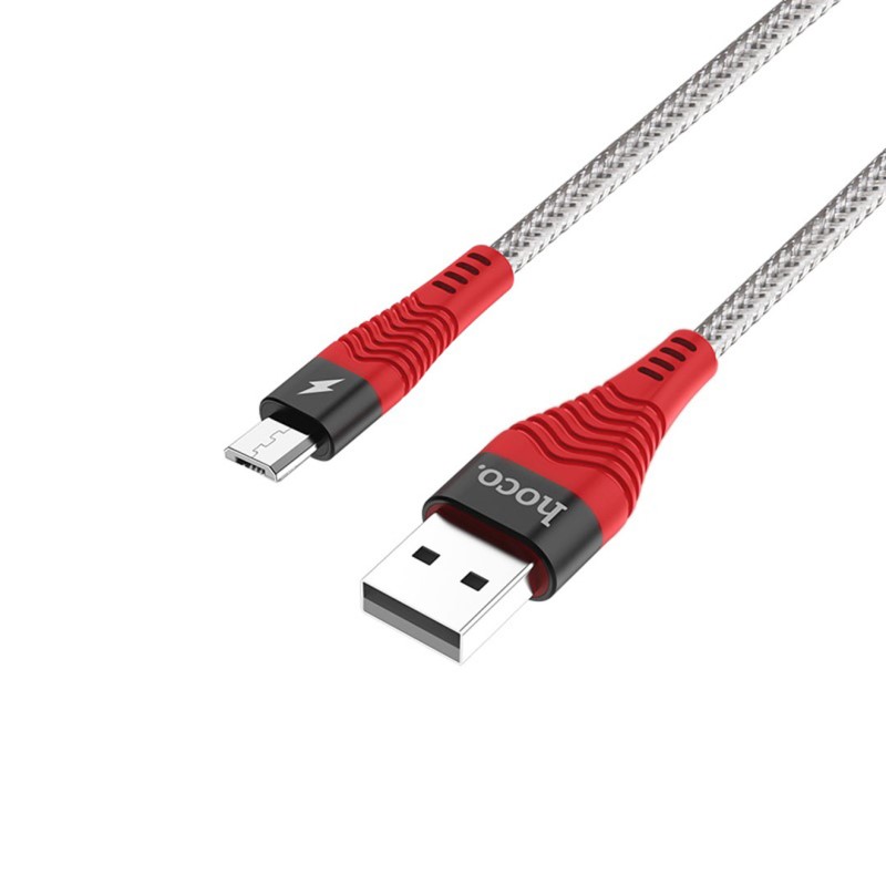 u unswerving steel braided micro usb charging cable joint