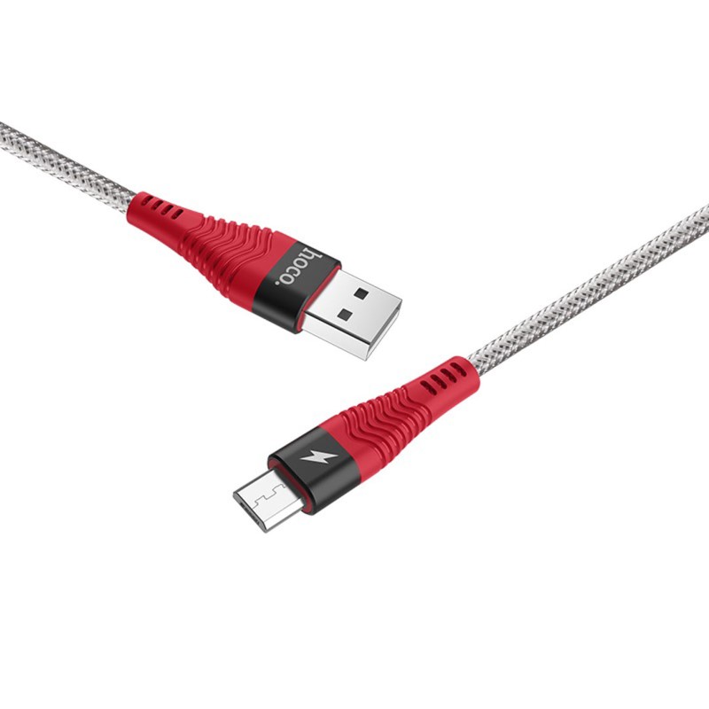 u unswerving steel braided micro usb charging cable side