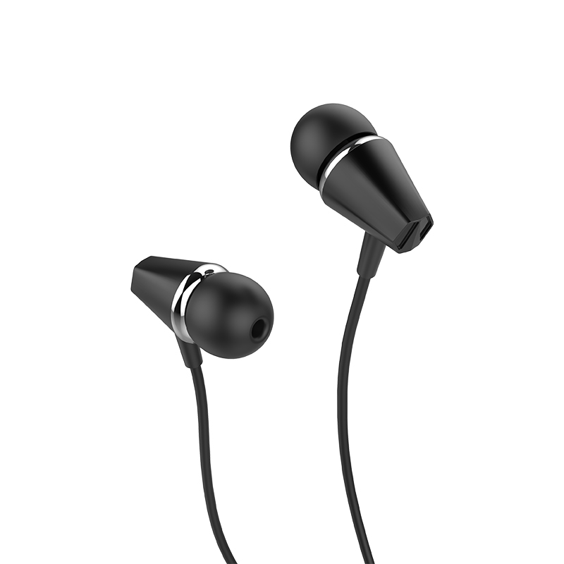m34 honor music universal earphones with microphone side black