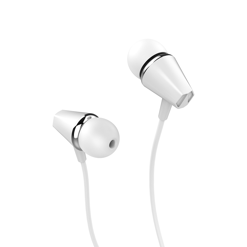 m34 honor music universal earphones with microphone side white