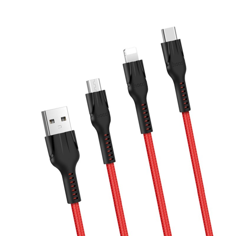 u31 charging cable three in one lightning micro usb type c joint