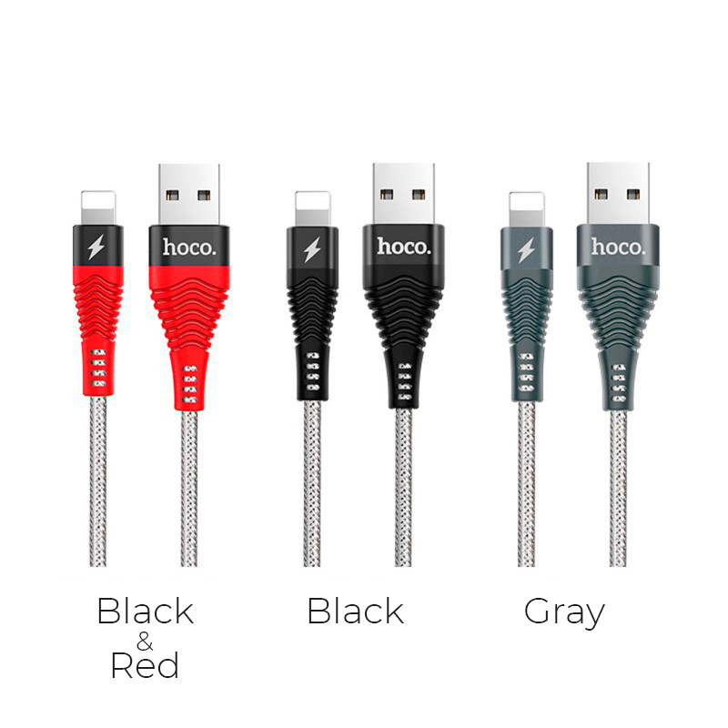 u32 unswerving steel braided lightning charging cable colors