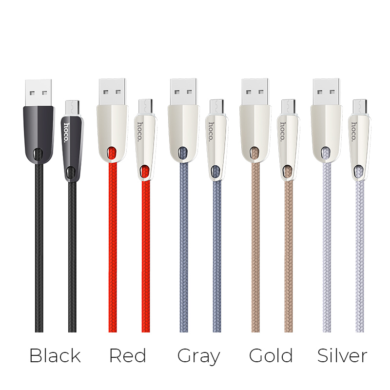 u35 space shuttle smart power off micro charging data cable colors