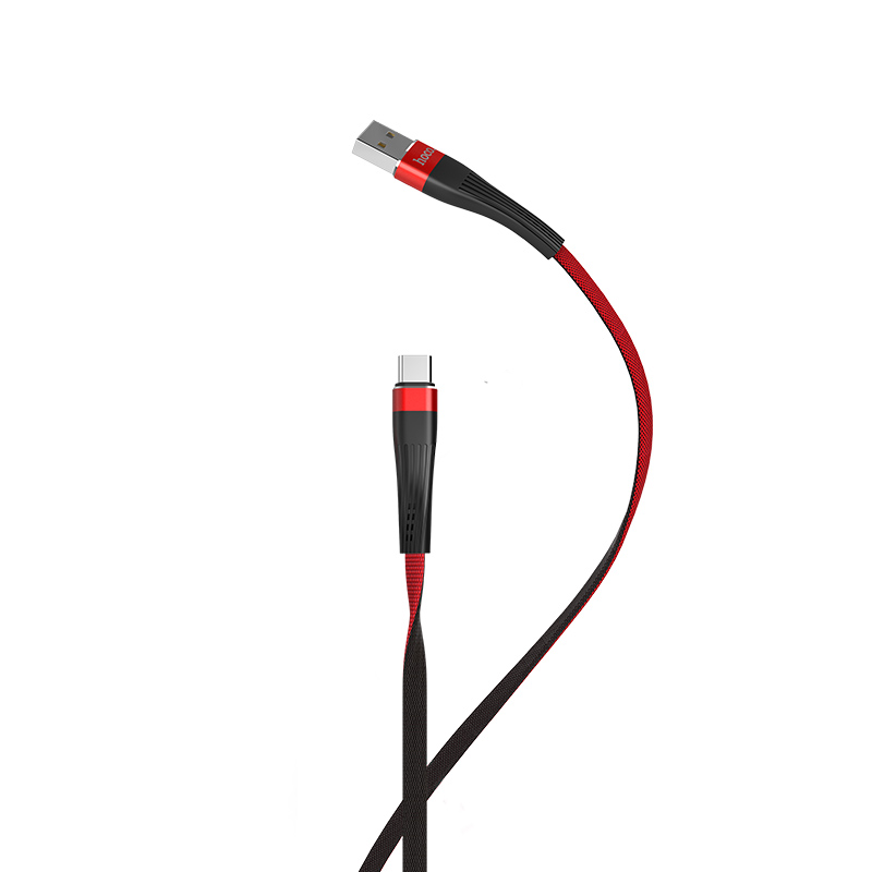 u39 slender type c charging data cable joints red