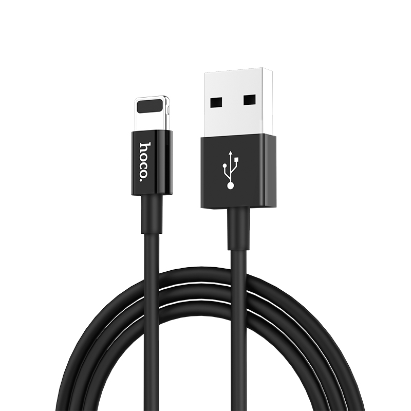 x23 skilled lightning charging data cable rounded black