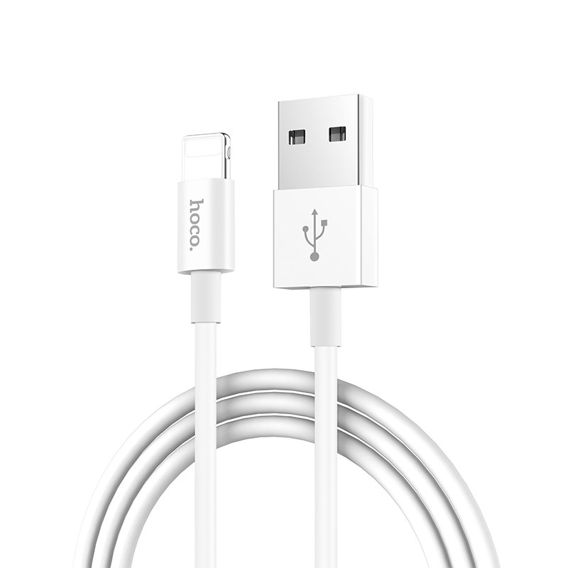 x23 skilled lightning charging data cable rounded white