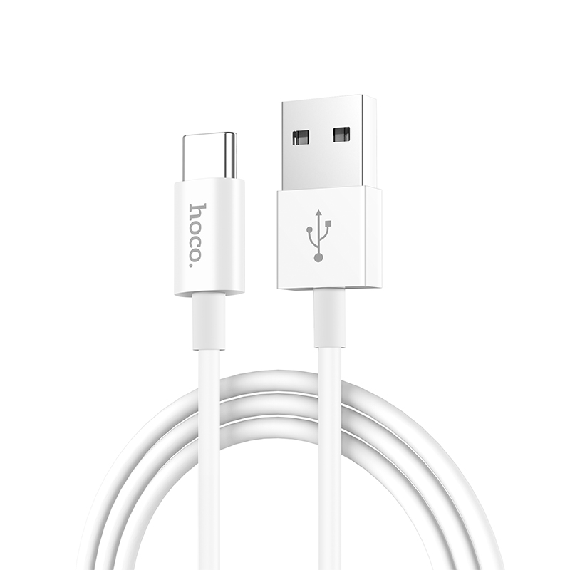 x23 skilled type c charging data cable rounded white