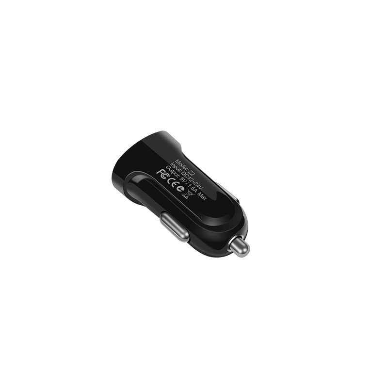 Chargeur Voiture HOCO Z27 2 USB iPhone Blanc - SYNOTEC