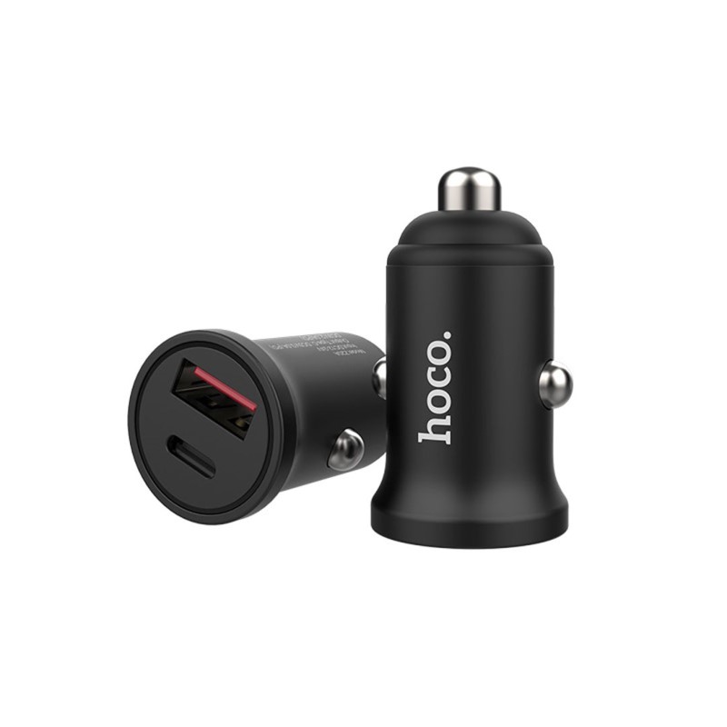 Hoco Z48 40W Dual Port USB-C Metal Car Charger - Mobile Bus