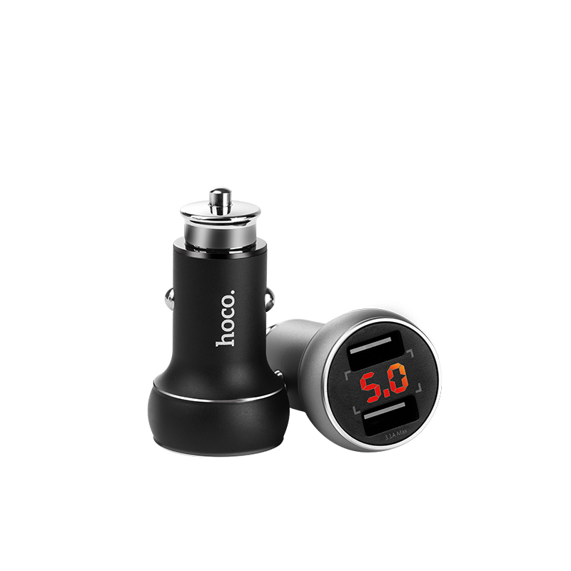 z22 double usb port car charger with digital display overview