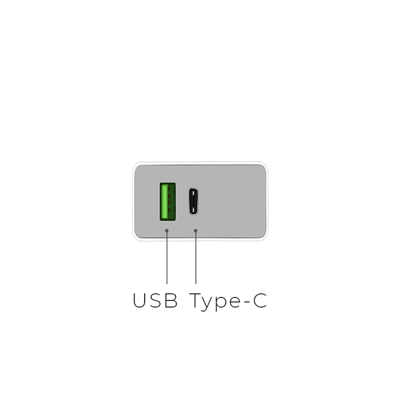 c24a qc3.0 bele two ports charger ports