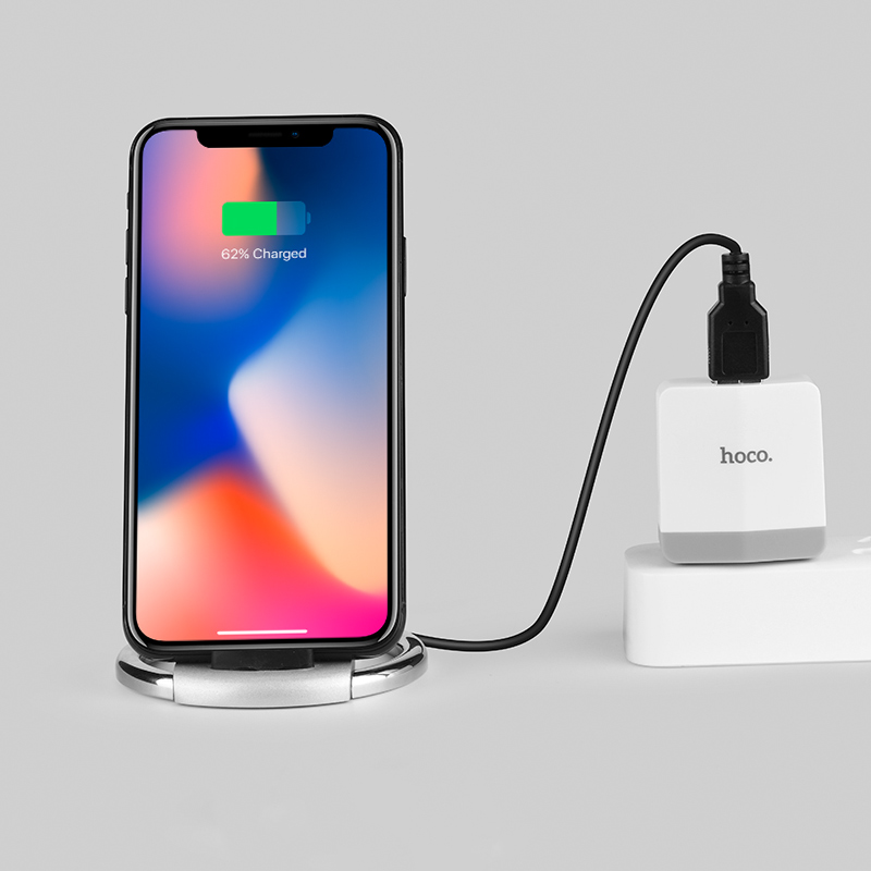 cw5a unhindered desktop wireless charger stand iphone