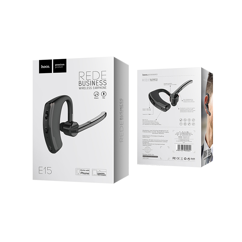 e15 rede business wireless earphone package