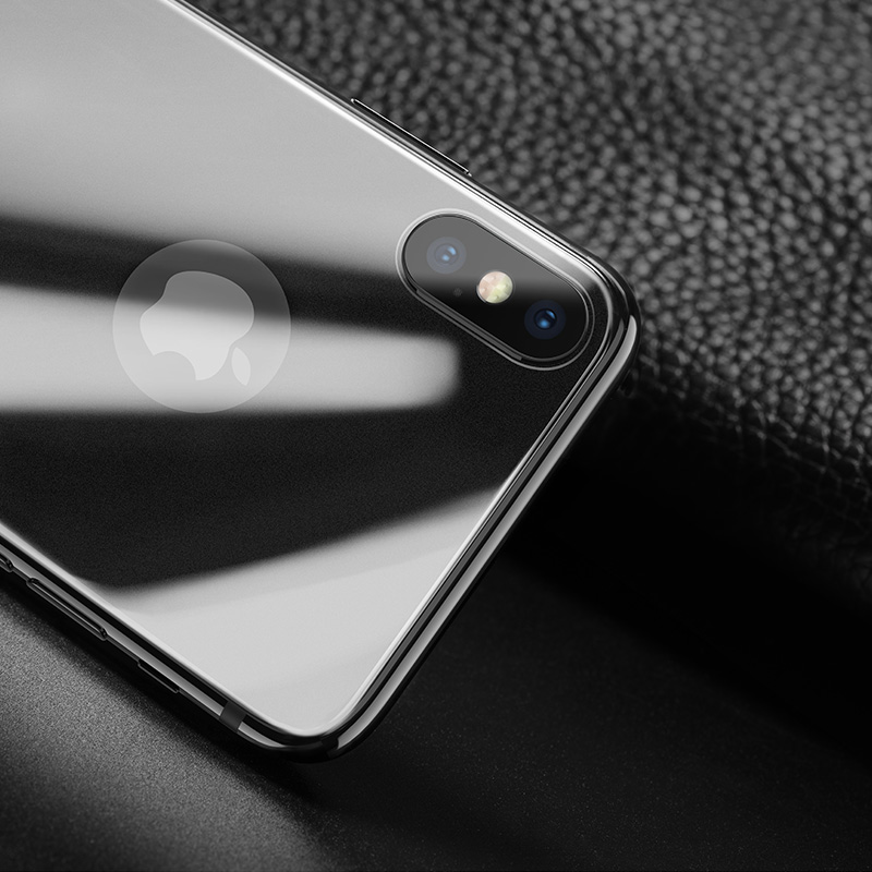 iphone x anti fingerprint back glass installed