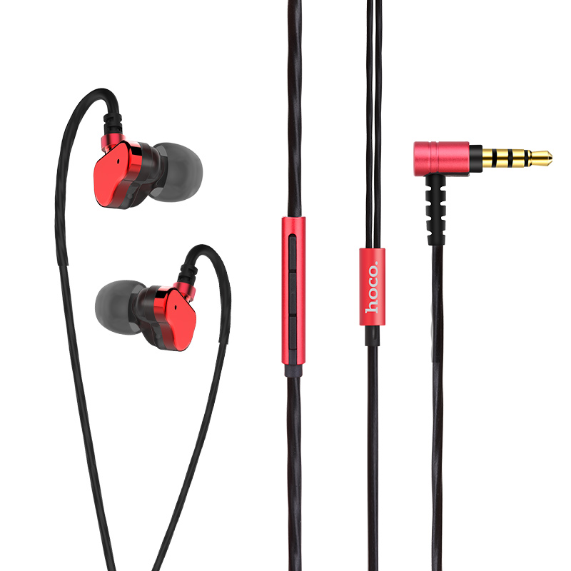 m36 double coil earphones with microphone wires