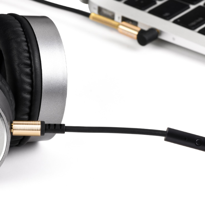 upa02 aux spring audio cable with mic headphone