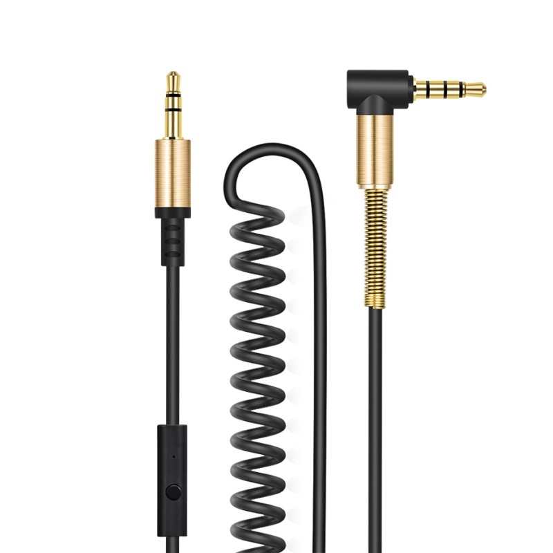 upa02 aux spring audio cable with mic overview