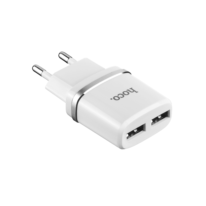 c12 smart dual usb charger white top