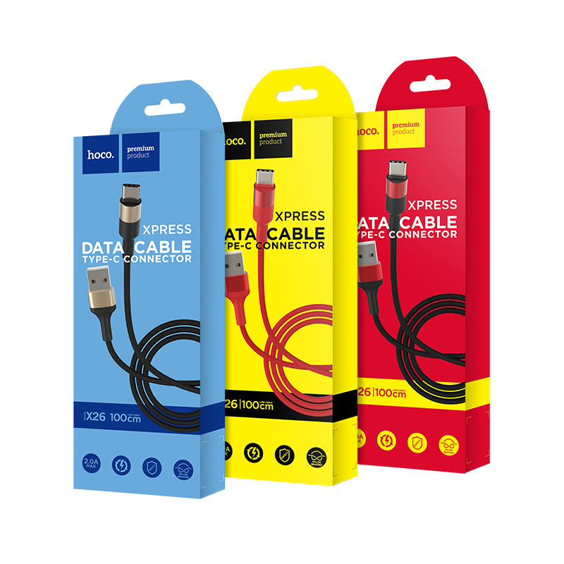 x26 type c xpress charging data cable packages