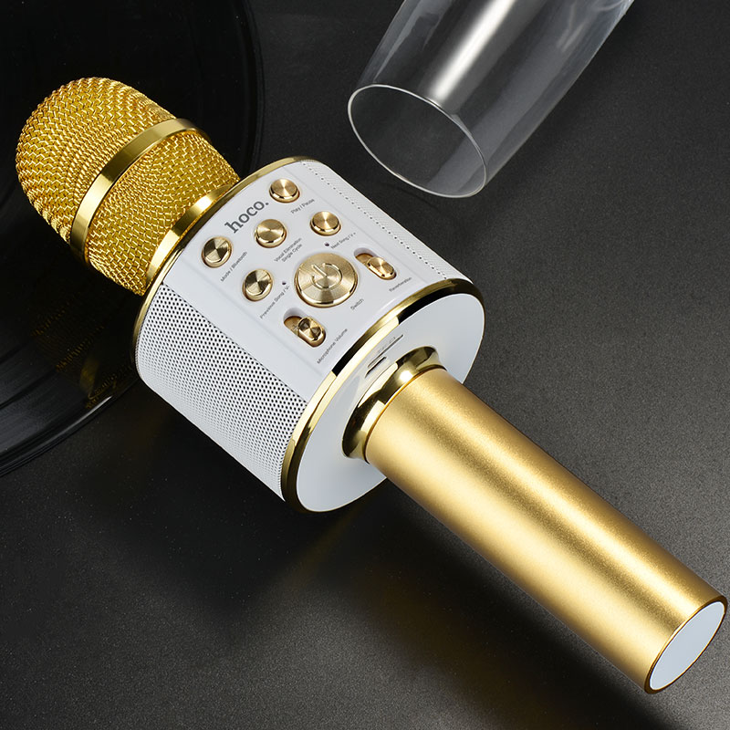 bk3 cool sound karaoke microphone golden