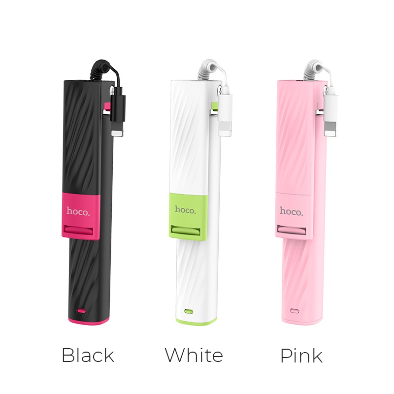 k8 starry lightning mini wired selfie stick colors