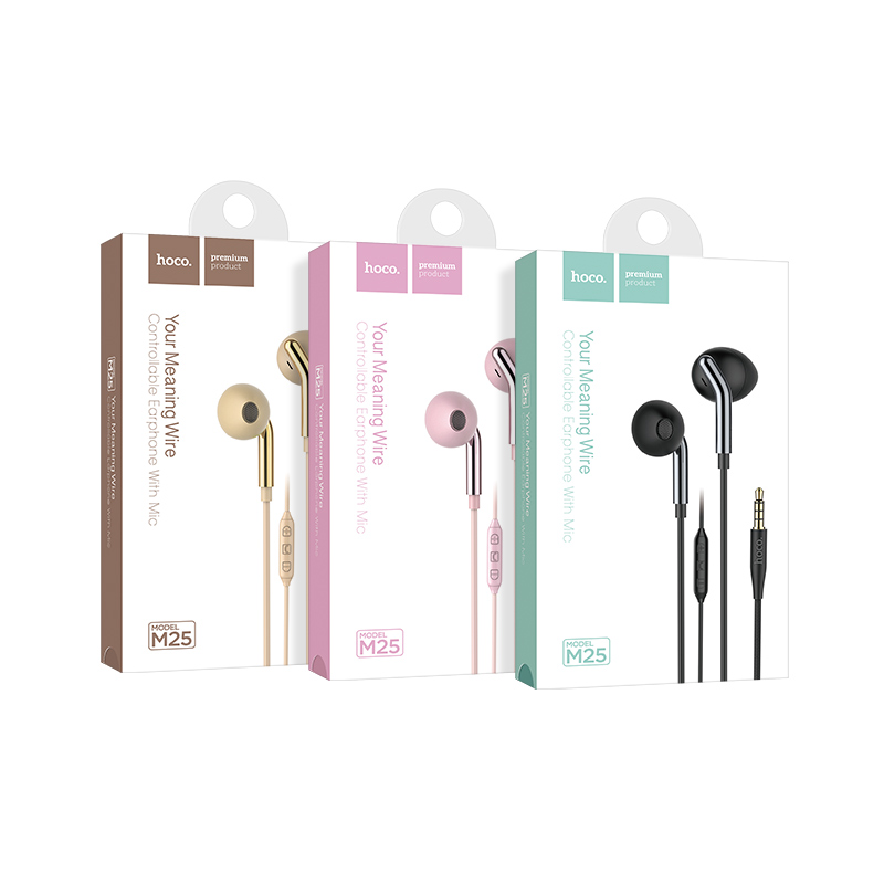 Wired earphones 3.5mm M25 Your meaning with microphone HOCO