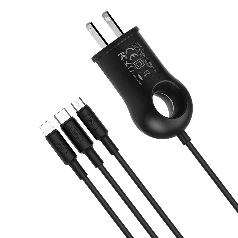 c44 plentiful charger with 3in1 cable design