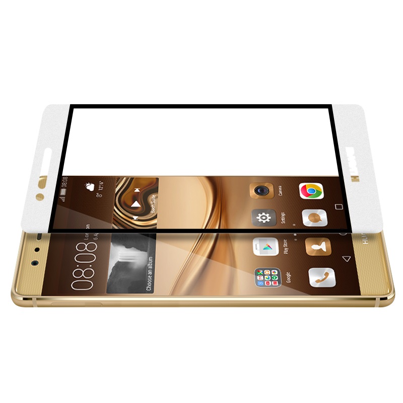 ghost series full screen toughened glass film huawei p9 gold holes