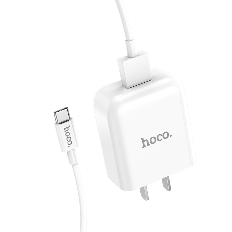 hoco c49 cool treasure single port charger set for type c adapter