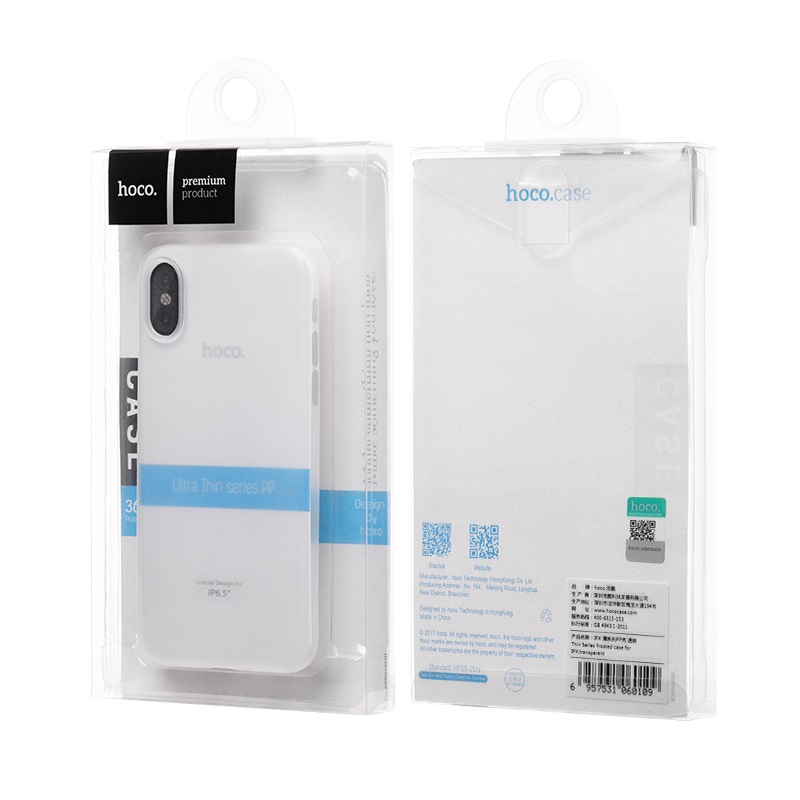 hoco thin series frosted case for iphone 6.5 6.1 5.8 box