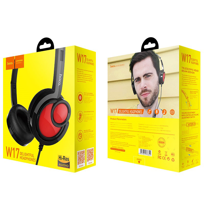 hoco w17 delightful headphones box