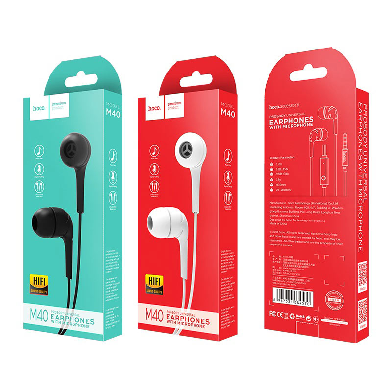 m40 prosody universal earphones with microphone package