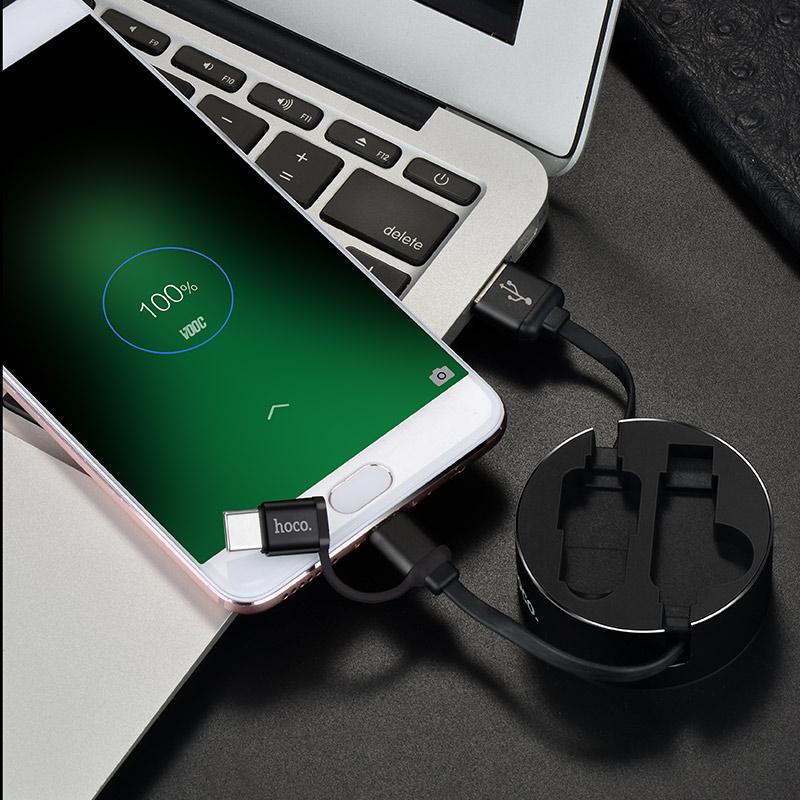 u23 2in1 resilient micro usb type c charging cable charge android