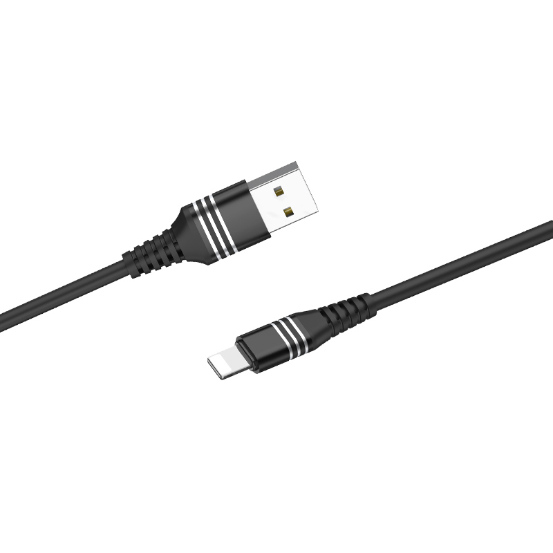 u46 tricyclic silicone lightning charging data cable torwards