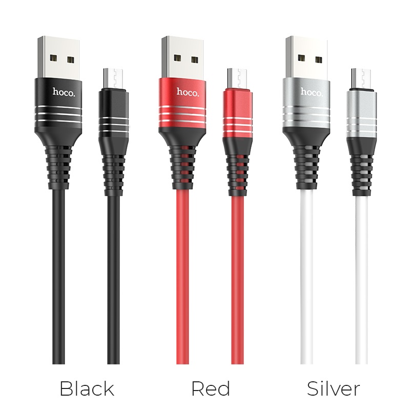 u46 tricyclic silicone micro usb charging data cable colors
