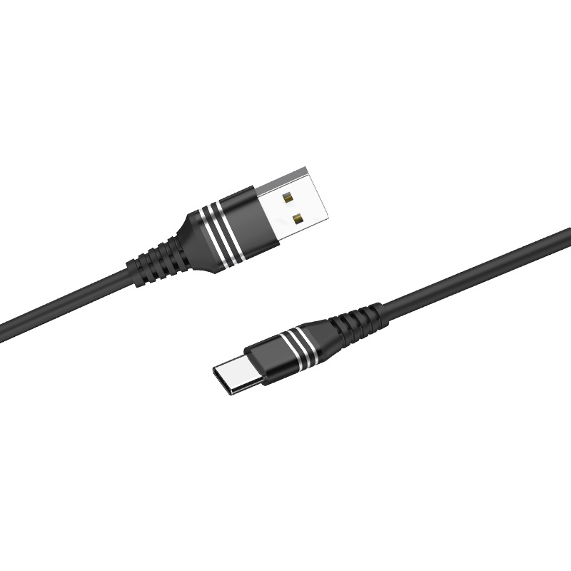 u46 tricyclic silicone type c charging data cable towards