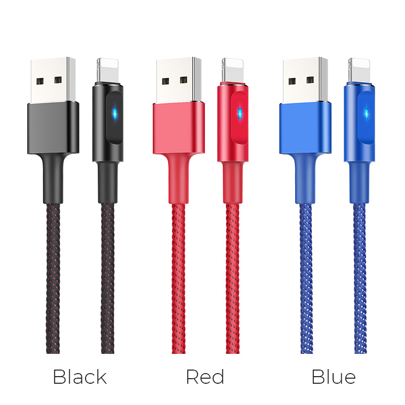 u47 essence core lightning smart power off charging data cable colors