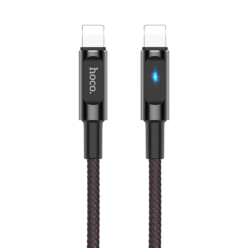 u47 essence core lightning smart power off charging data cable front