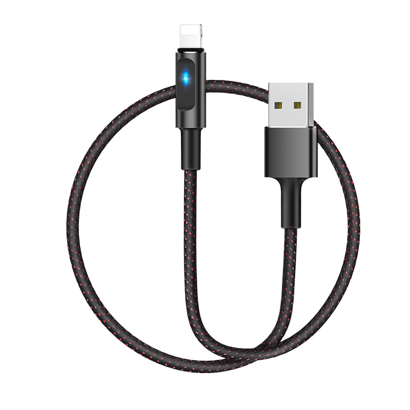 u47 essence core lightning smart power off charging data cable rounded