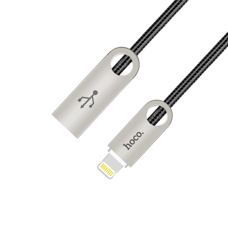 u8 zinc alloy metal lightning charging cable main