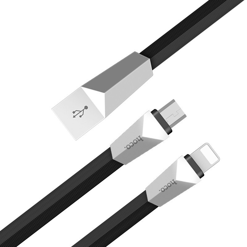 x4 zinc alloy rhombus 2in1 charging cable main