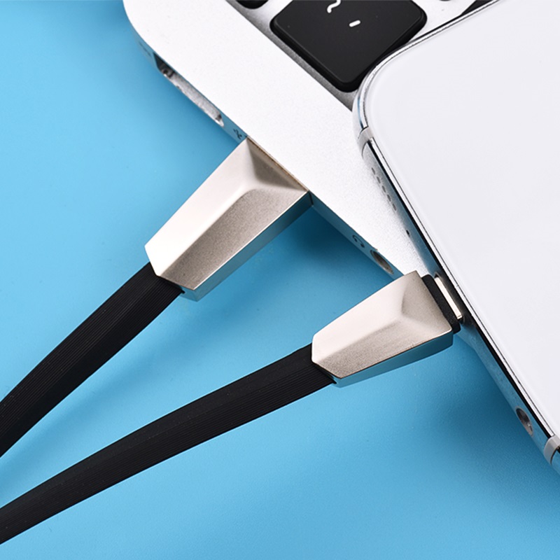 x4 zinc alloy rhombus micro usb charging cable notebook