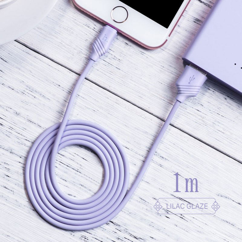 x6 khaki lightning charging cable interior purple