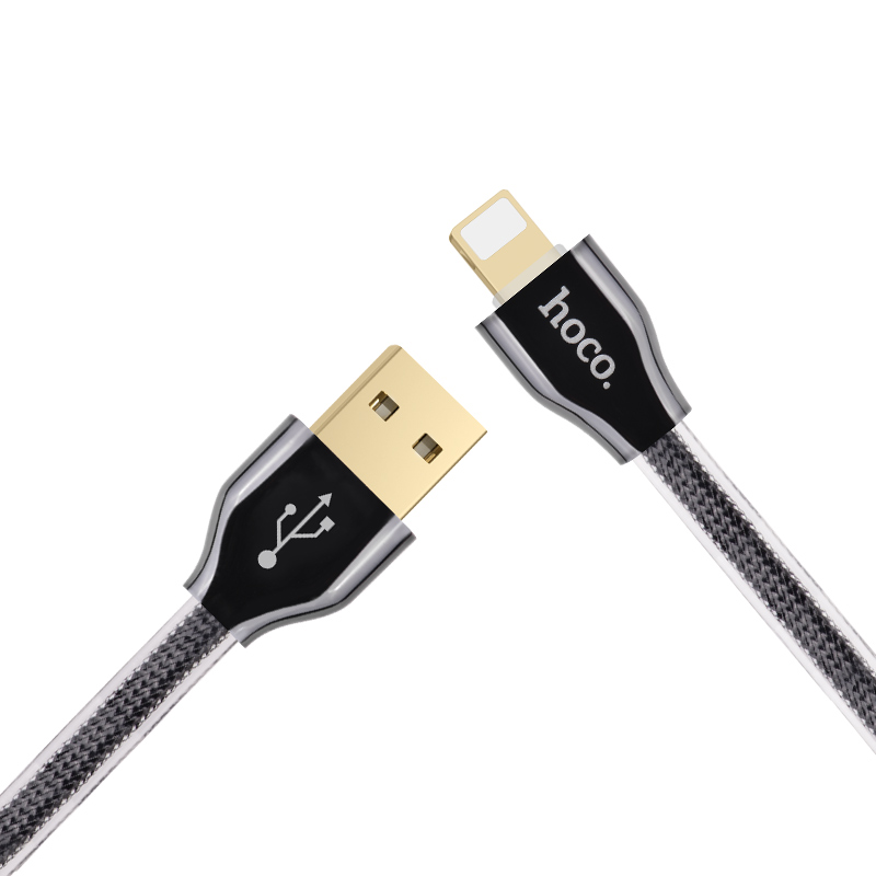 x7 golden jelly knitted lightning charging cable towards
