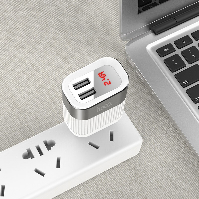 hoco c40a speedmaster dual usb port charger eu tabletop