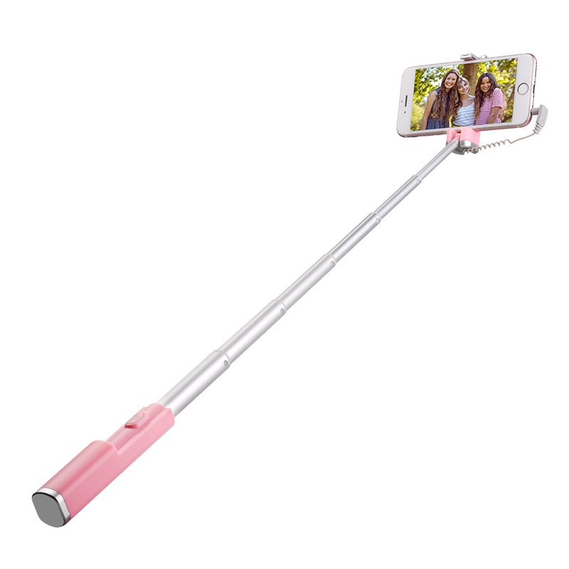 hoco k9 graceful mini wire control aluminum alloy selfie stick expand