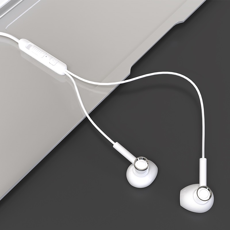 hoco m47 canorous wire control earphones with microphone tabletop