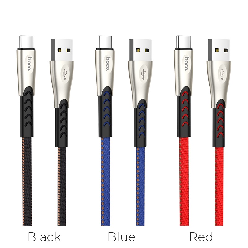 hoco u48 superior speed charging data cable for type c colors