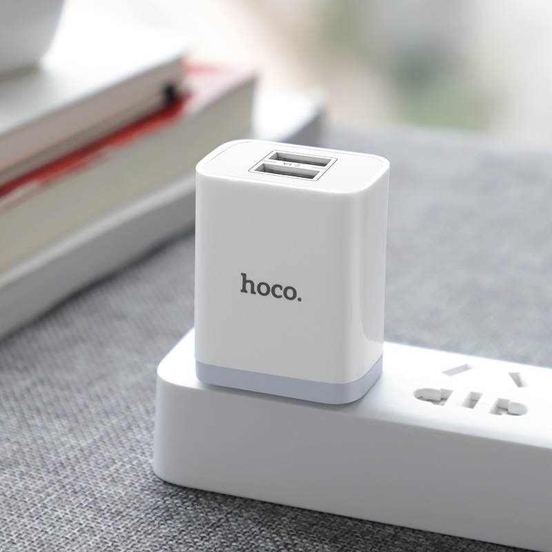 hoco c50 luster sharp dual port charger 3c charging